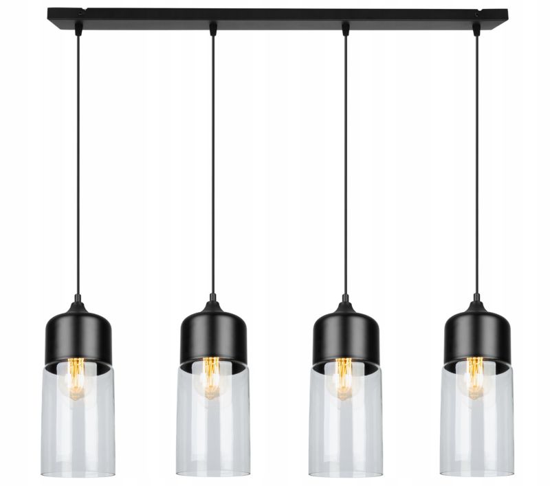 Lampa sufitowa wisząca Light Home LH Oslo prosta 4x E27 60W tuba bezbarwny 1szt.