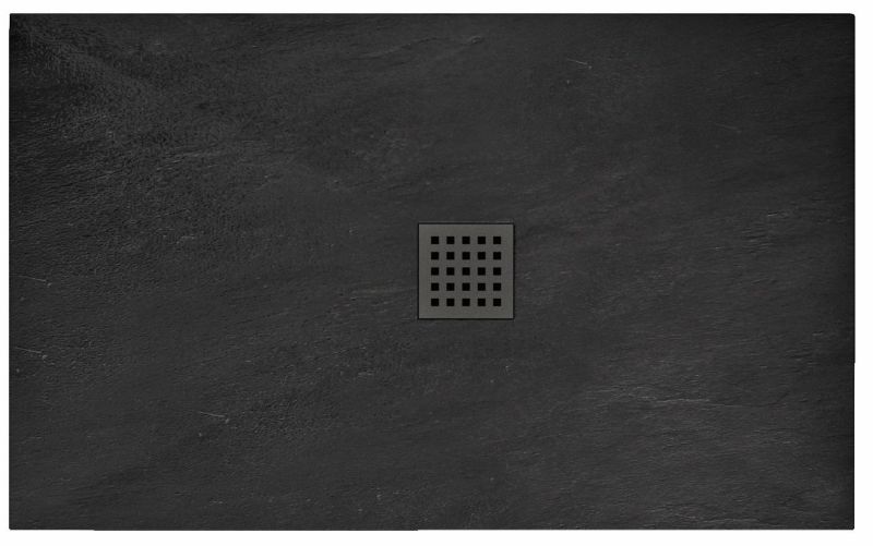 Brodzik Prysznicowy Akrylowy Rea Rock 90X120 Czarny 1 Szt