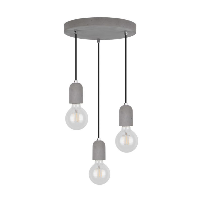 Lampa Wisząca SPOT Light 3xE27 Max.60W Szary Beton, Polski Producent, 1 szt.