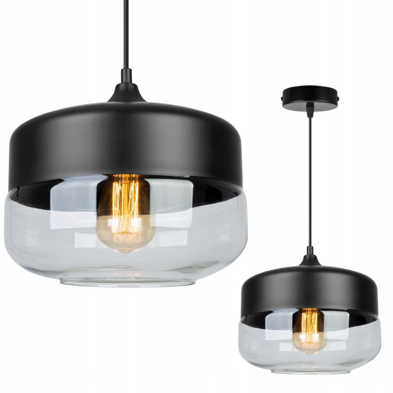 Lampa sufitowa wisząca Light Home LH Oslo 1x E27 60W owal bezbarwny 1szt.