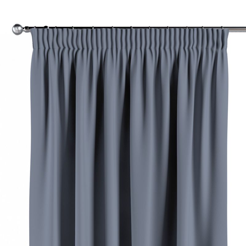 Zasłona na taśmie marszczącej 1 szt. 130 x 245 cm Dekoria stalowy szary 1 szt.