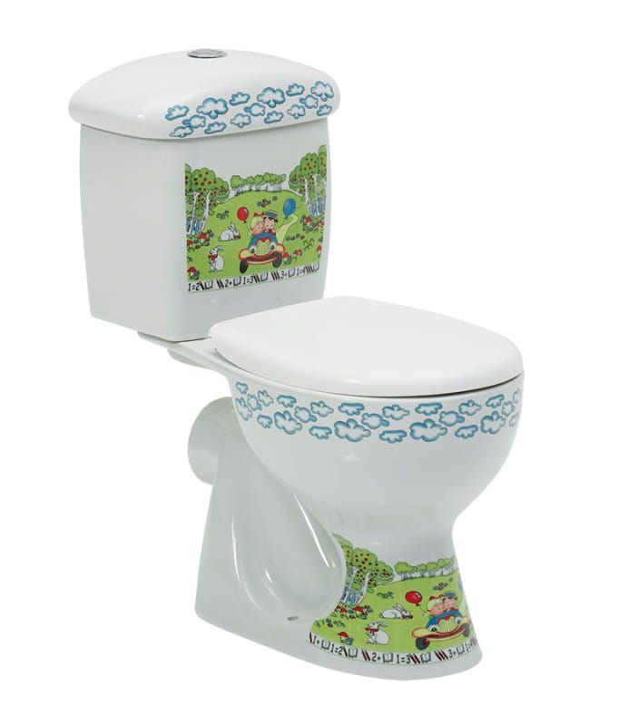 WC kompakt Domotechnika dla dzieci 56x32x61cm pion lub poziom z deską 1szt