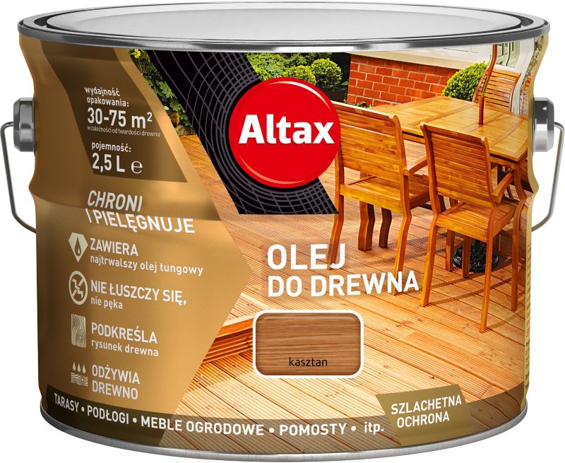 Olej do drewna Altax kasztan 2,5 l