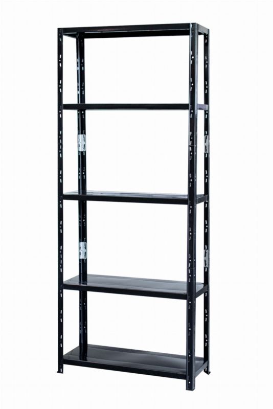 Regał metalowy wciskany BR-WW Metalkas 180x80x40 60kg czarny 5 półek 1 szt.