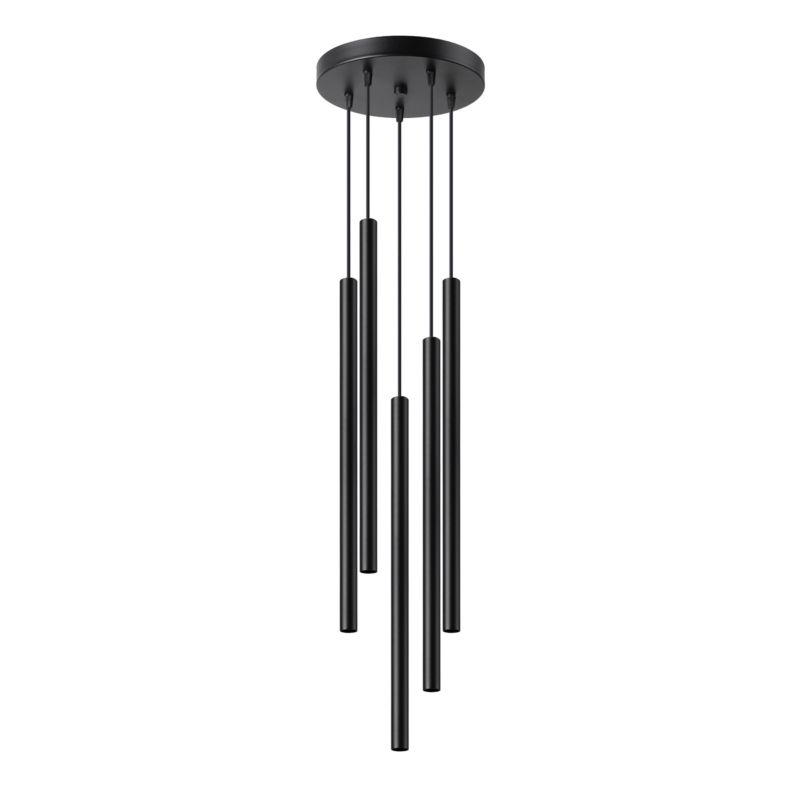 Lampa wisząca Sollux Lighting PASTELO 5P czarna 1 szt.