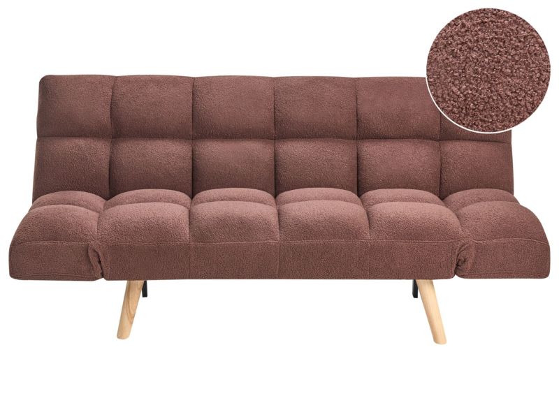 Sofa rozkładana Ingaro Brązowy Boucle 1 szt.