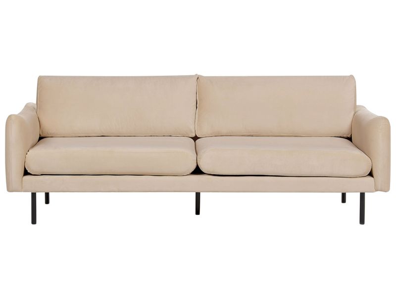 Sofa 3-osobowa welurowa beżowa Vinterbro 1 szt.