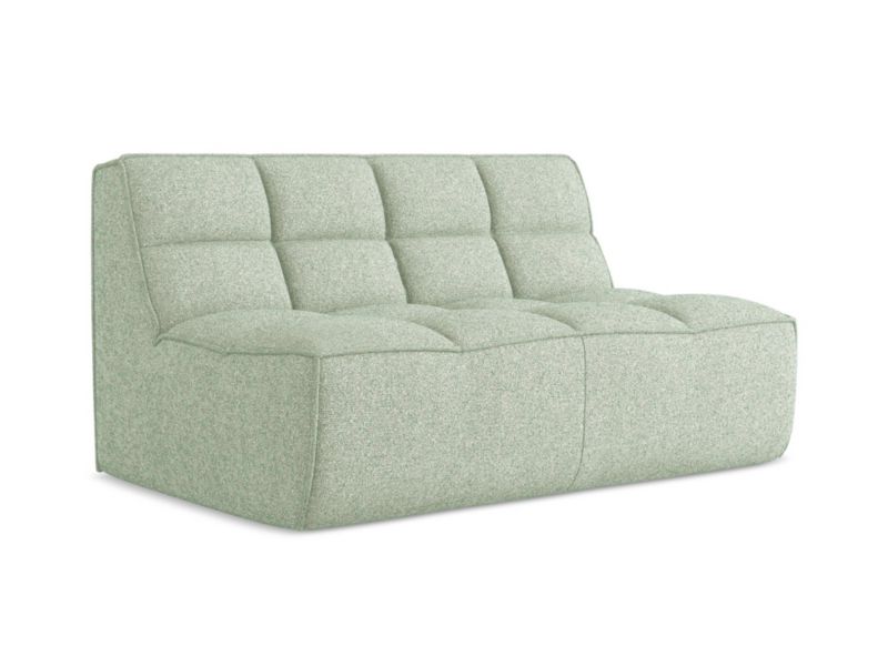 Modułowa sofa 2-osobowa Makamii Kalai z tkaniny strukturalnej 160x93 cm jasnozielony 1 szt.
