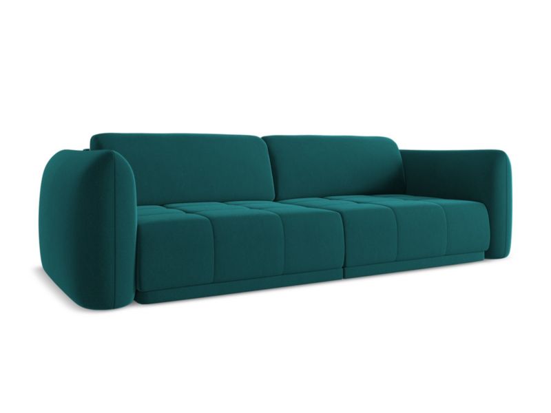 Kanapa 4-osobowa Makamii Hoku z tkaniny welwetowej 250x105 cm morski 1 szt.