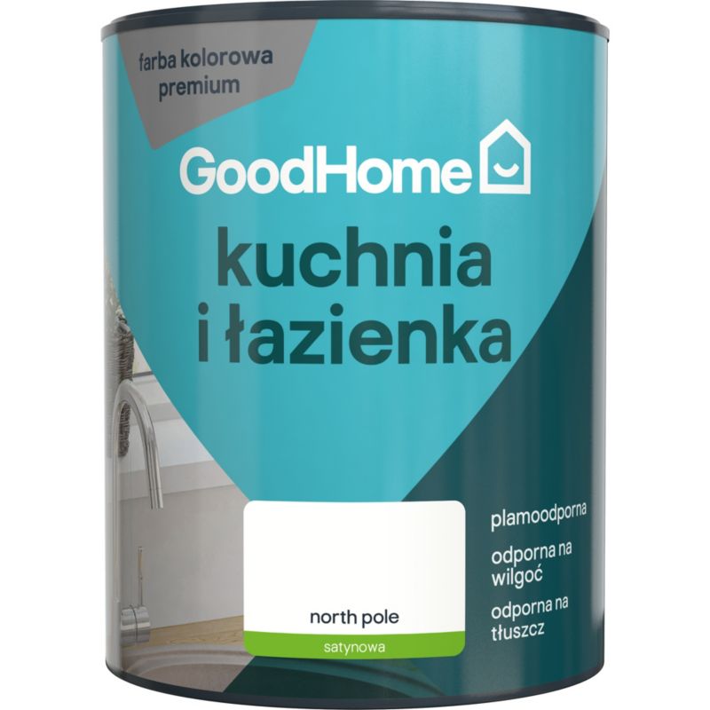 Farba plamoodporna GoodHome Kuchnia i Łazienka NORTH POLE 1 l