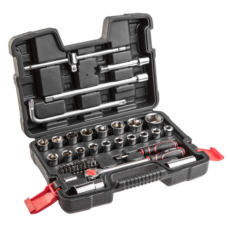Klucze nasadowe Top Tools 1/4", 1/2", zestaw 47 szt. 1 kpl