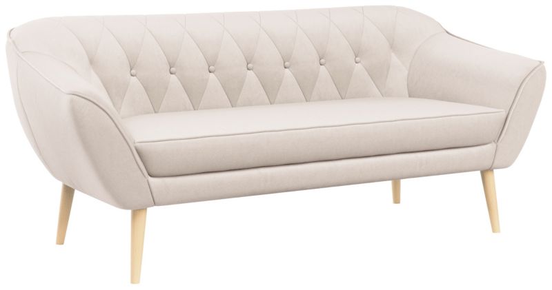 Sofa MKS Meble PIRS 3 kremowy welwet 1szt.