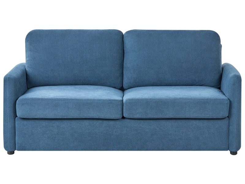 Sofa rozkładana Bennas Niebieski Tkanina 1 szt.