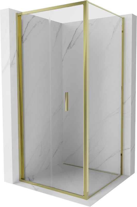 Kabina prysznicowa Mexen Exo składana 85 x 85 cm transparent złota 1 szt.