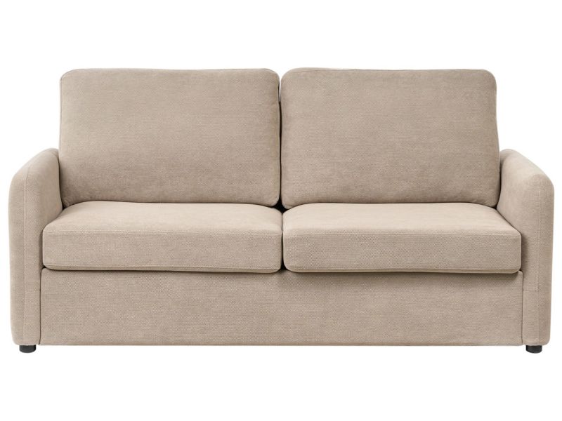 Sofa rozkładana Bennas Beżowoszary Tkanina 1 szt.