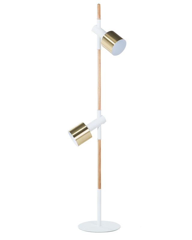Lampa podłogowa Owens Drewno Biały 1 szt.