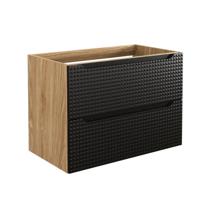 Szafka Comad pod umywalkę LUXOR BLACK 82-80-2S 80cm dąb olejowany/czarna 1 szt