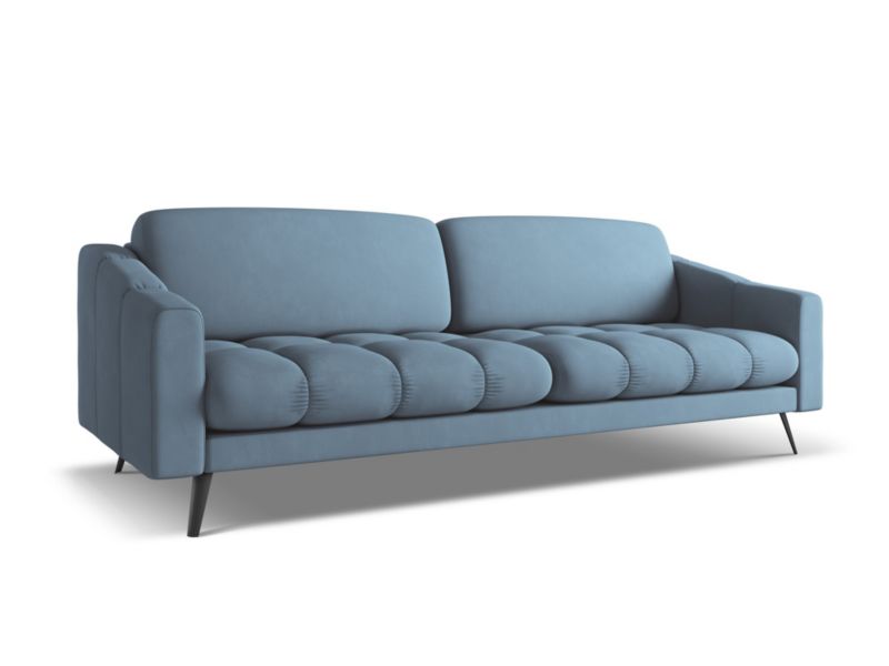 Kanapa 4-osobowa Makamii Nalu z tkaniny szenilowej 238x95 cm jeans 1 szt.