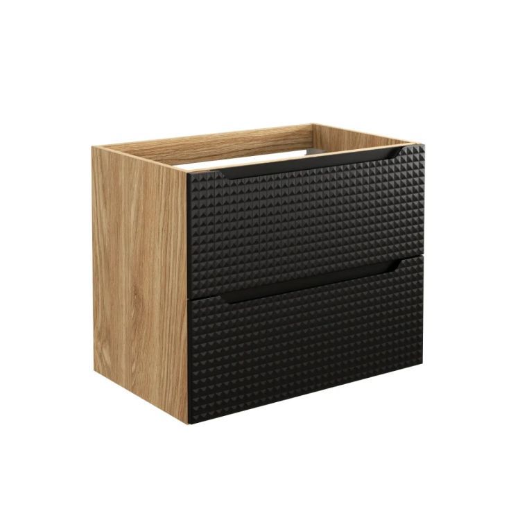 Szafka Comad pod umywalkę LUXOR BLACK 82-70-2S 70cm dąb olejowany/czarna 1 szt