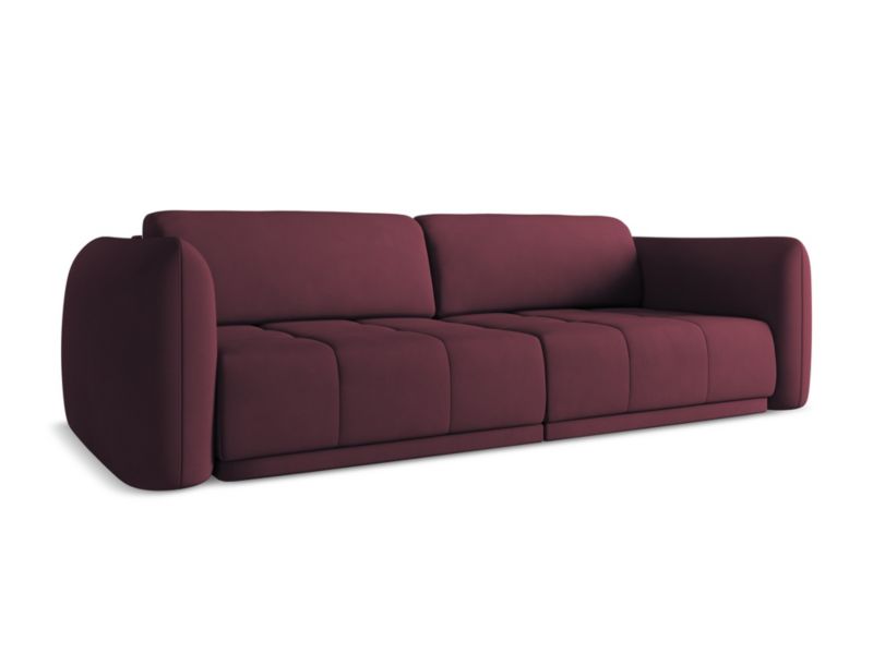 Kanapa 4-osobowa Makamii Hoku z tkaniny szenilowej 250x105 cm bordo 1 szt.
