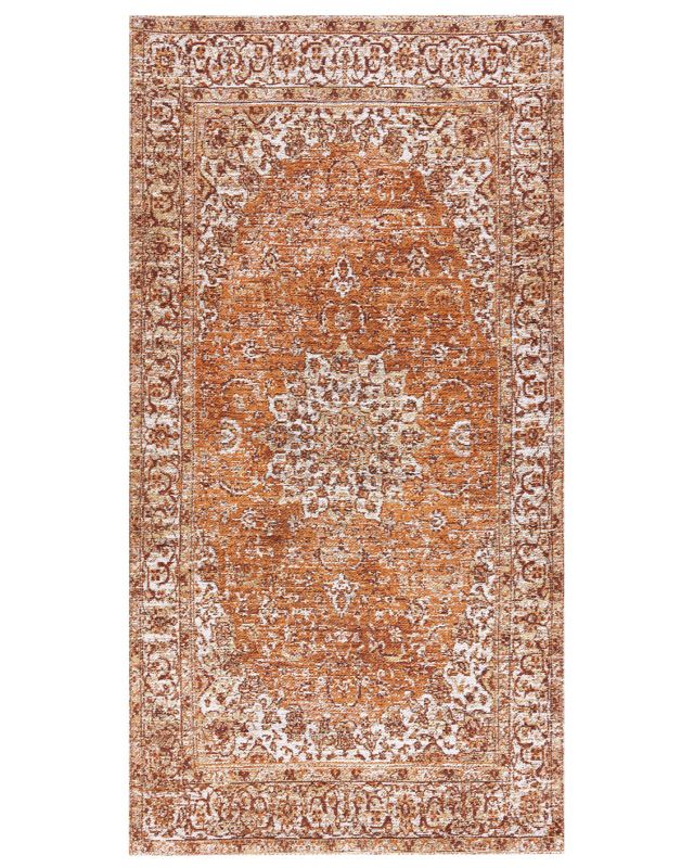 Dywan bawełniany 80 x 150 cm pomarańczowy Hayat 1 szt.