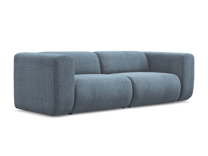 3-osobowa kanapa modułowa Makamii Ekahi z tkaniny szenilowej 228x89 cm jeans 1 szt.