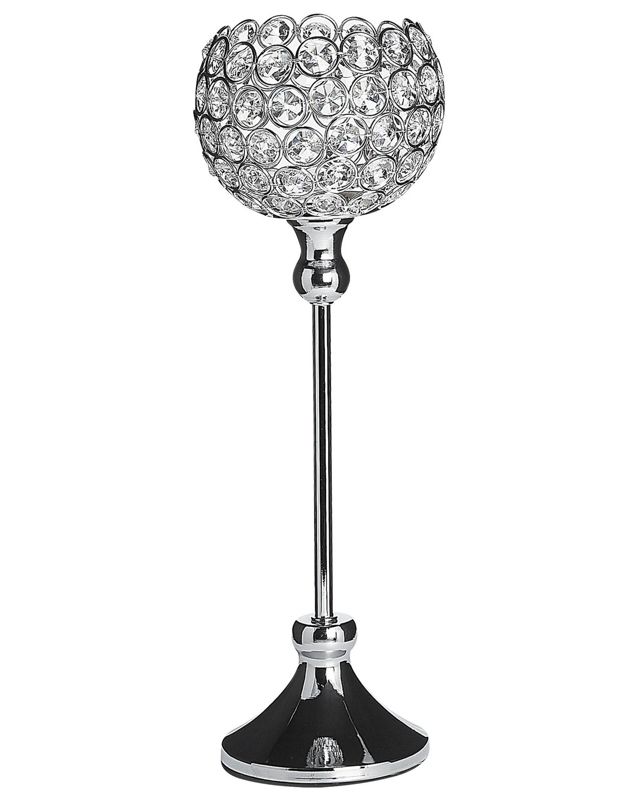 Świecznik Esternay Metal 27 cm Srebrny 1 szt.