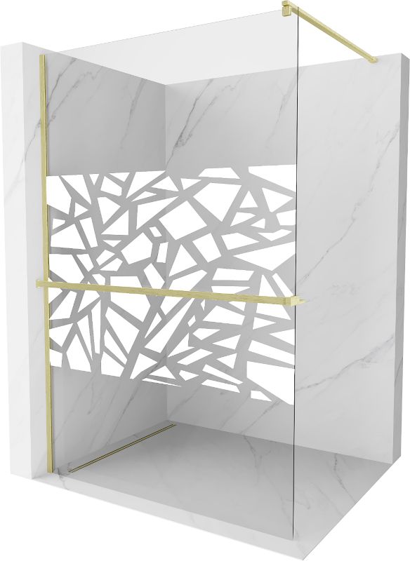 Ścianka prysznicowa Mexen Kioto+ biały wzór 70x200 cm 800-070-121-55-85 1 szt.