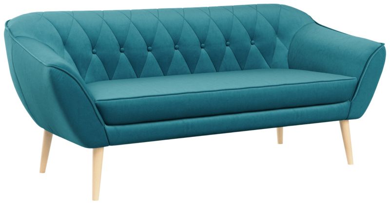 Sofa MKS Meble PIRS 3 turkusowy welwet 1szt.