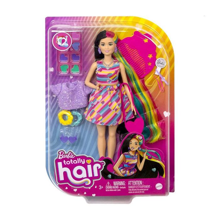 Barbie Lalka Totally hair Odlotowe fryzury Serca HCM90