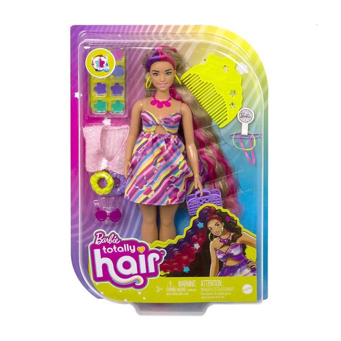 Barbie Lalka Totally hair Odlotowe fryzury Kwiatki HCM89