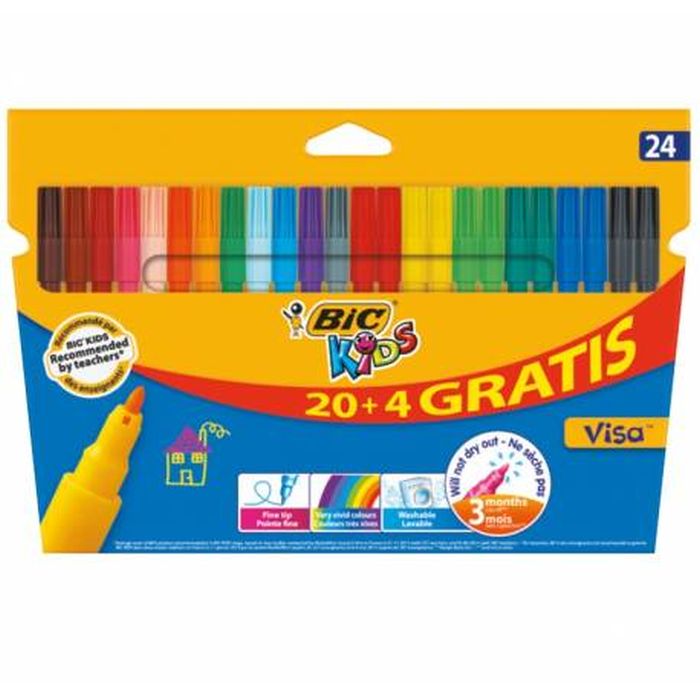 Flamastry Visa 24 kolory BIC
