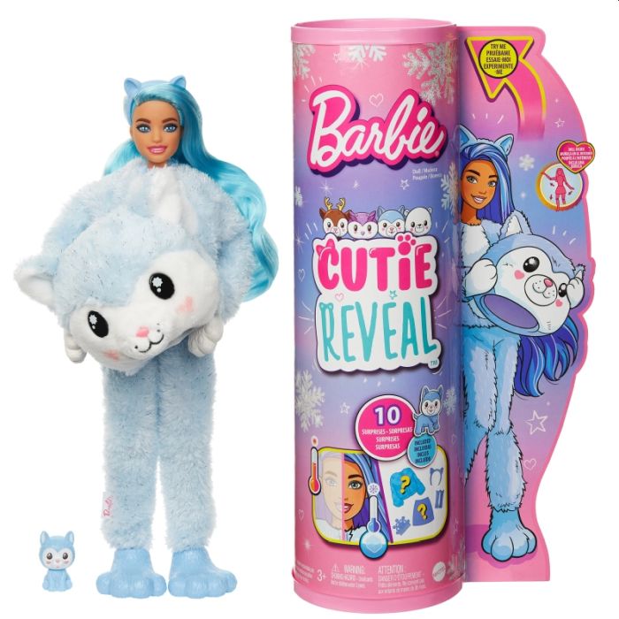Lalka Barbie Cutie Reveal - Lalka Husky Zimowa Kraina HJL63