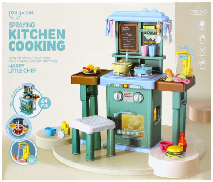 Kuchnia z Akcesoriami na baterie 60X50X13cm pudełko Mega Creative