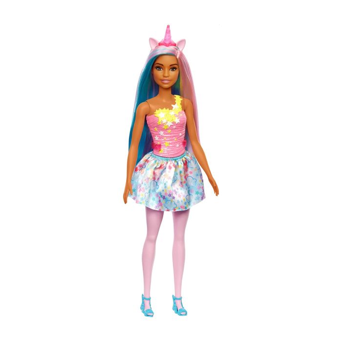 Lalka Barbie Dreamtopia Tęczowy Jednorożec Niebiesko-różowe włosy HGR21