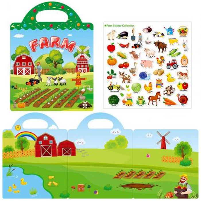 KSIĄŻECZKA Z NAKLEJKAMI FARMA