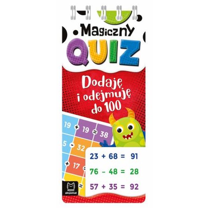 Magiczny quiz. Dodaję i odejmuję do 100. Spirala