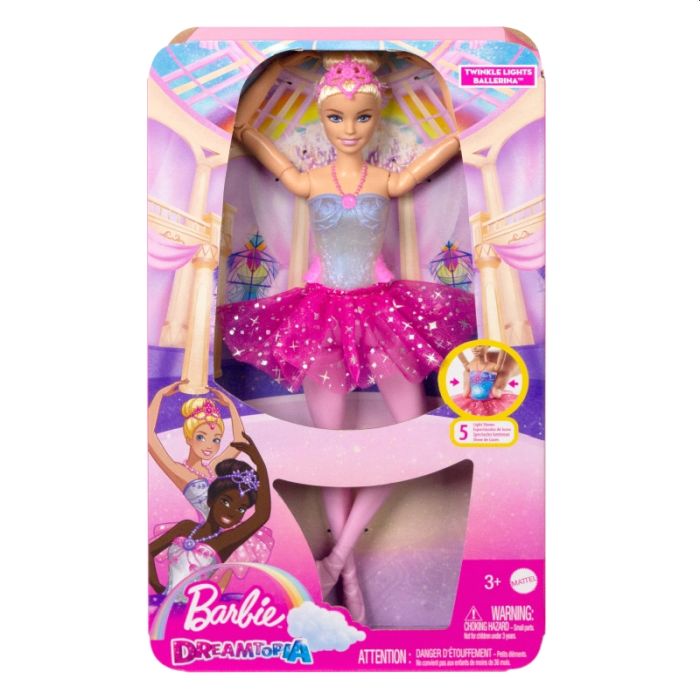 Barbie Baletnica Magiczne światełka Lalka Blondynka HLC25