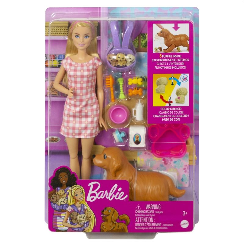 Barbie Narodziny piesków Zestaw + lalka HCK75