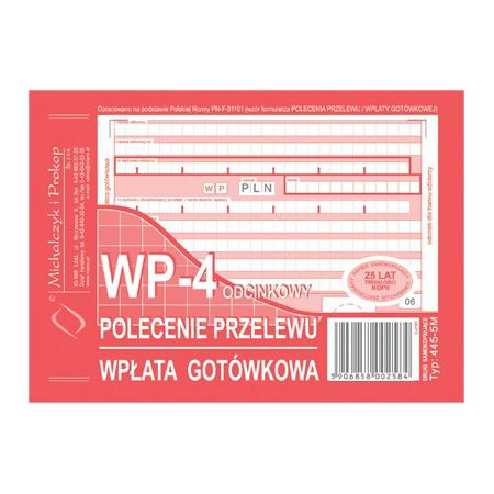 polecenie przel.a6 wpł got 4skł miękkie 445-5-M