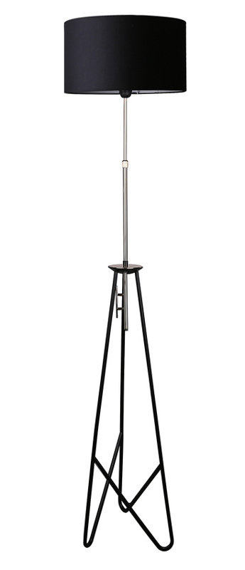 Lampa stojąca Float czarne metalowe nóżki