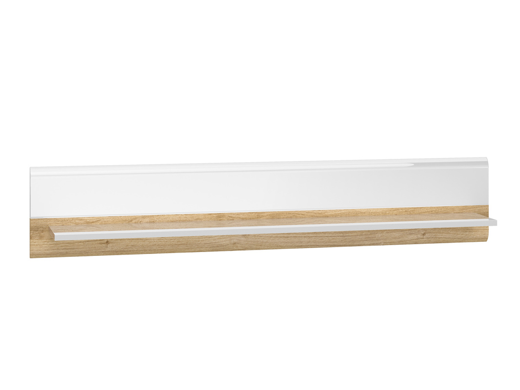 Półka na książki do salonu 134 cm ADAGIO biały połysk