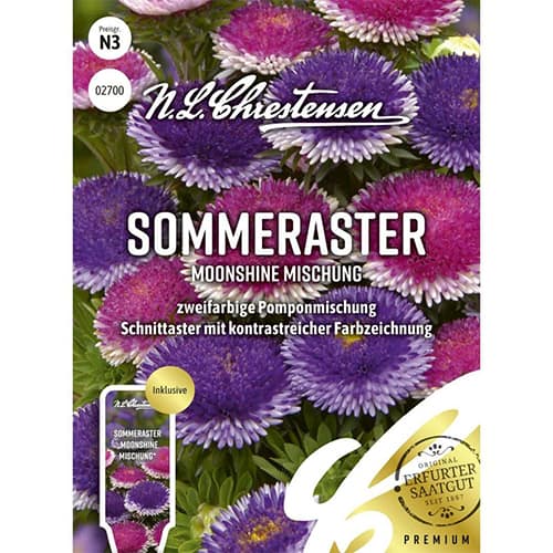 Aster letni Moonshine, mix - Nasiona. Ilość w opakowaniu: 1 opak - GradinaMax