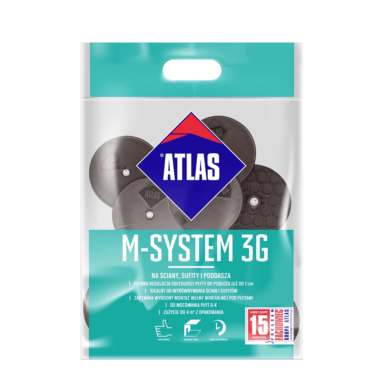 Atlas M-System -łączniki do montażu płyt g-k na ścianach, sufitach i poddaszach