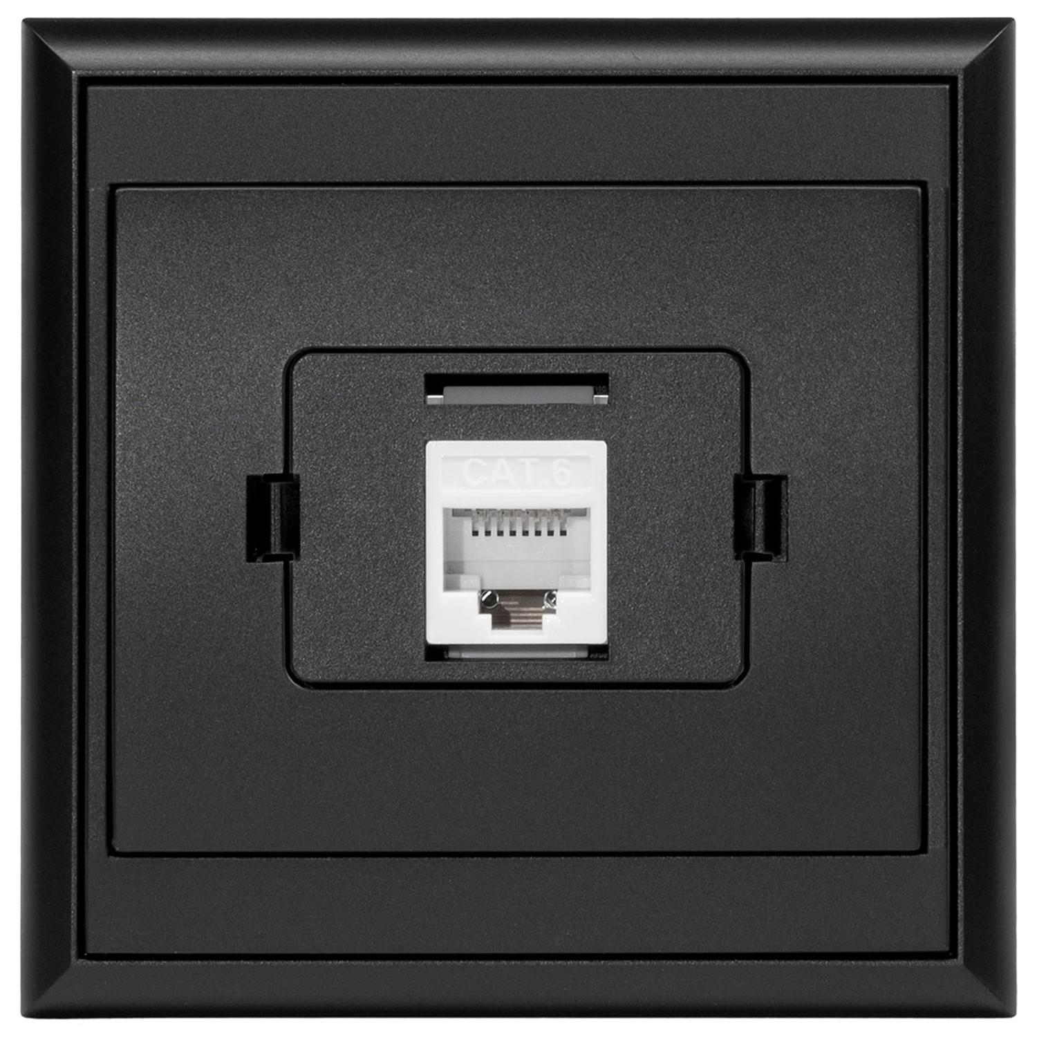 Gniazdo Luna RJ45 komputerowe czarny mat