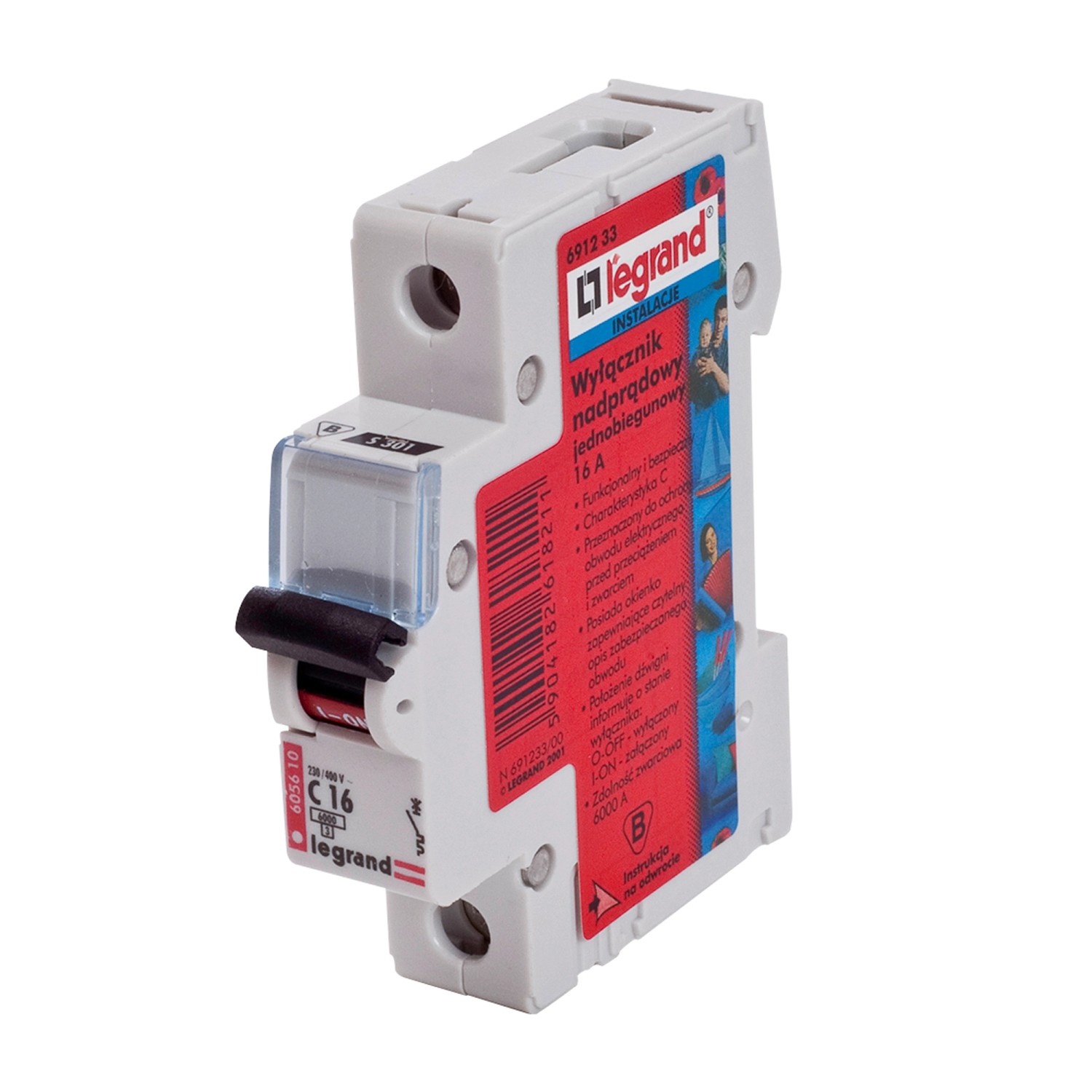 Legrand Wyłącznik nadprądowy S-301 C16A