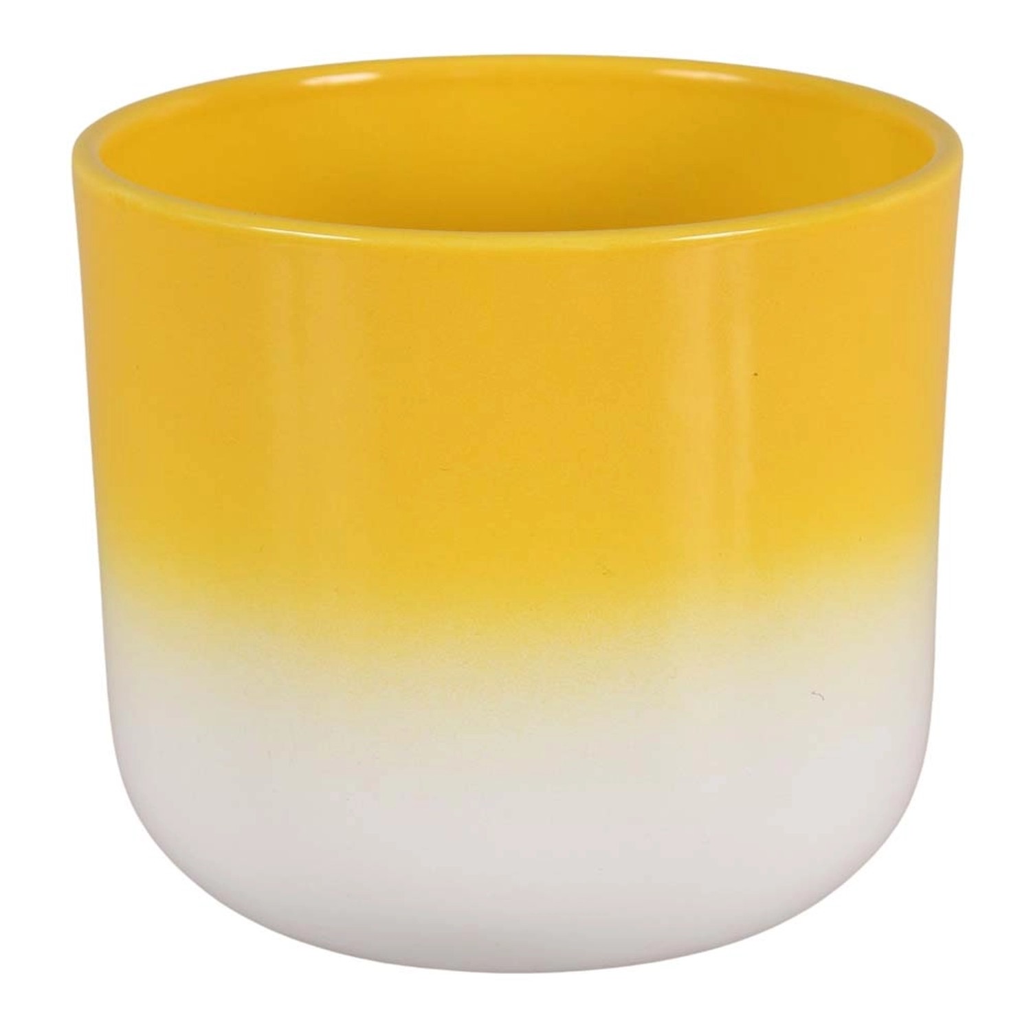 Osłonka Capri żółto-biała - 14 cm