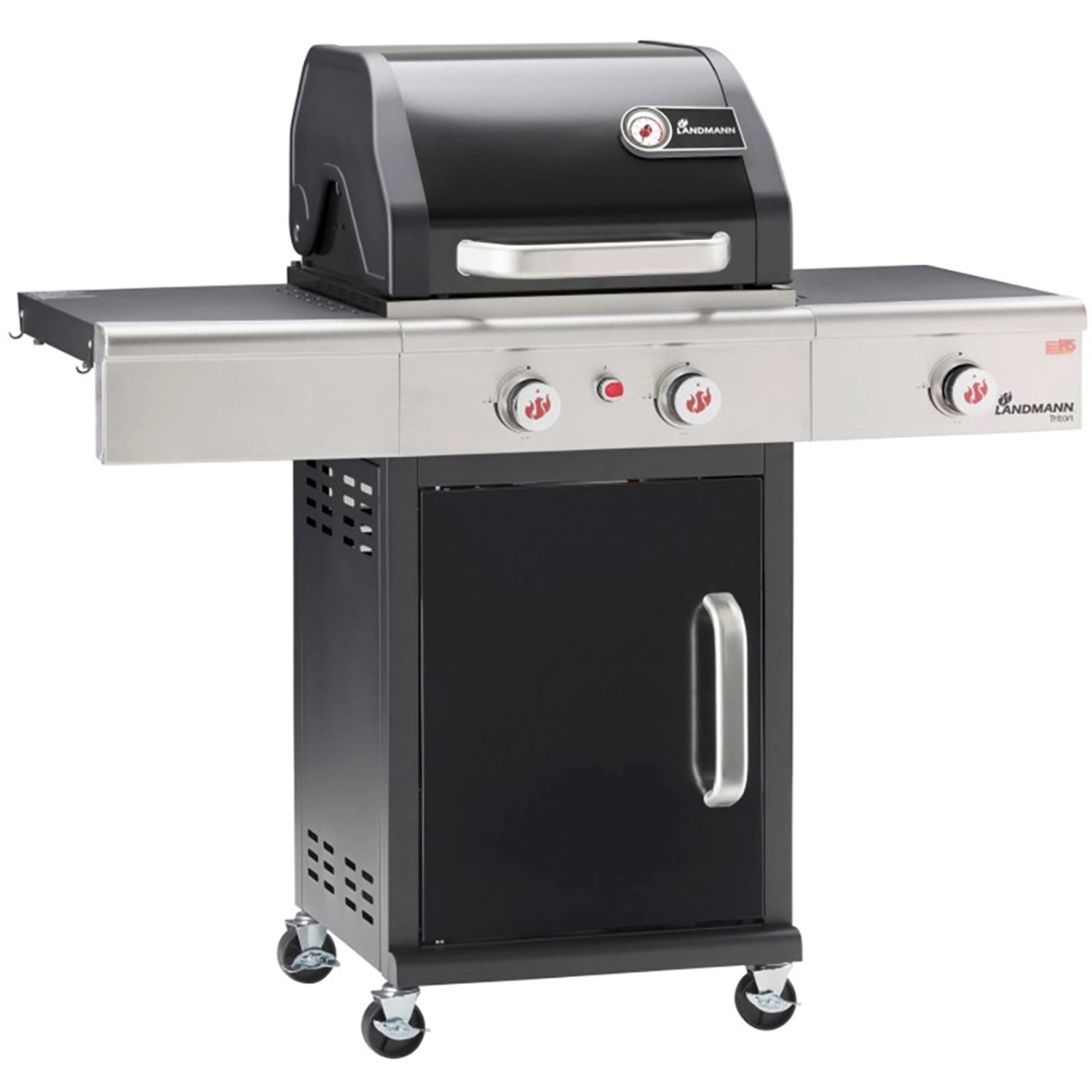 Grill gazowy TRITON MaxX PTS 2.1 2+1-palnikowy czarny 10,9 kW