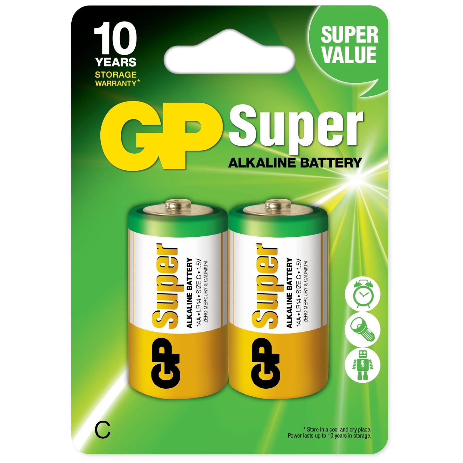 GP Baterie alkaliczne LR14/C 2 szt