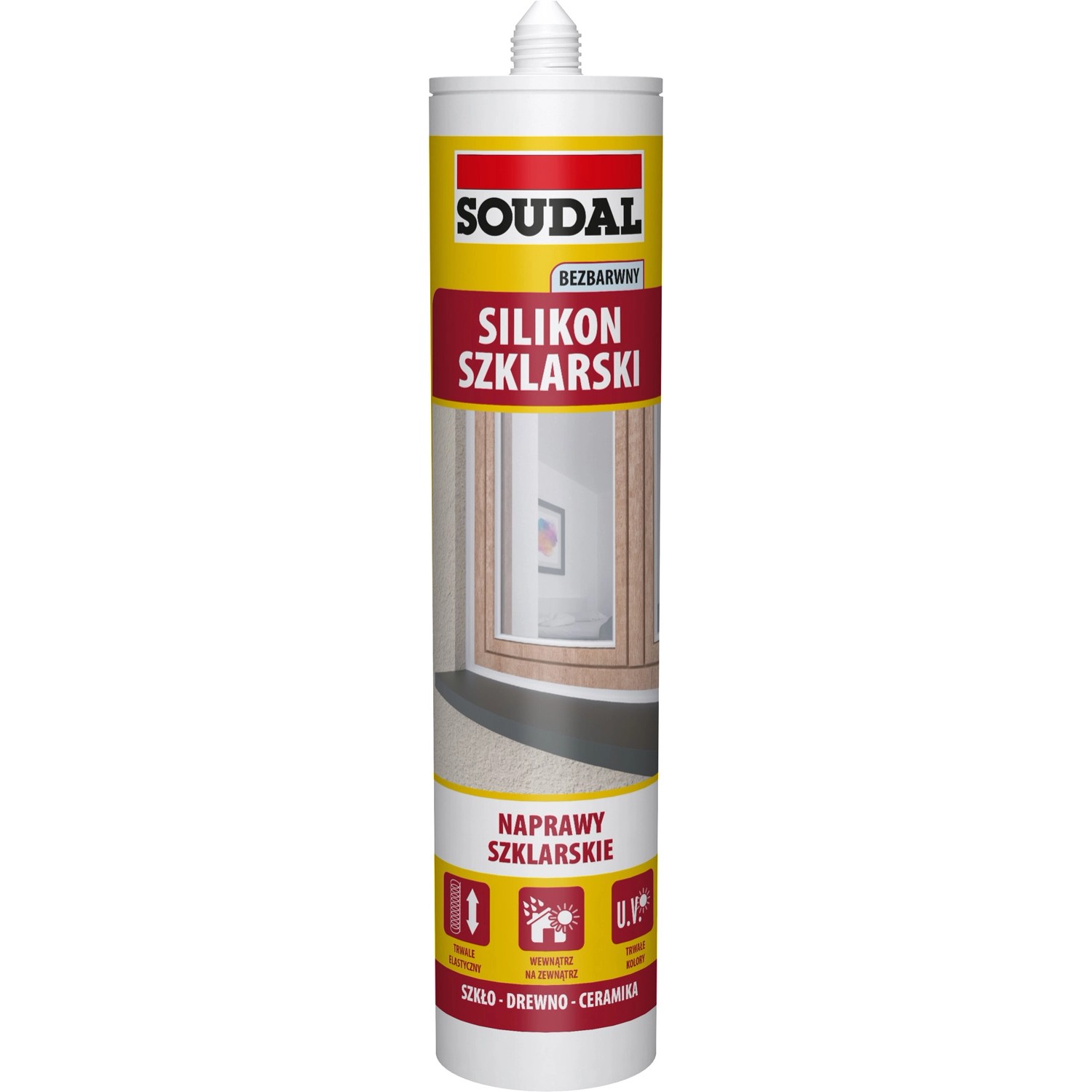 Soudal Silikon szklarski 280 ml bezbarwny